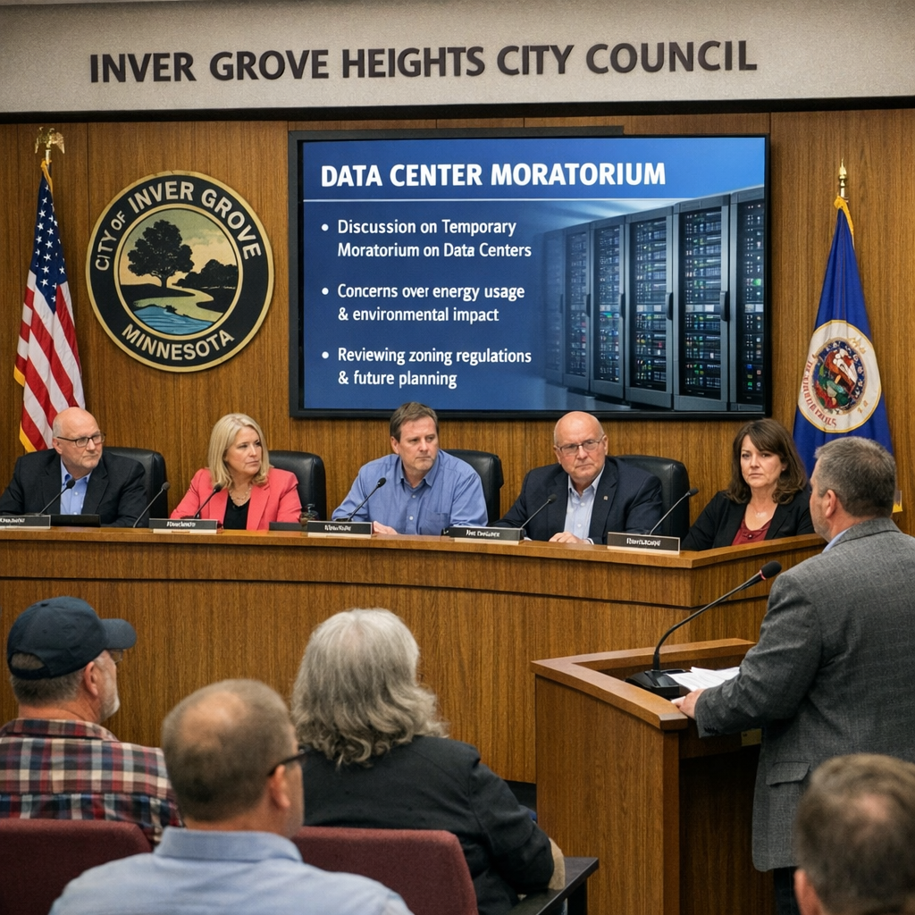 Inver Grove Heights Implements One-Year Moratorium on Data Centers Amid Community Concerns