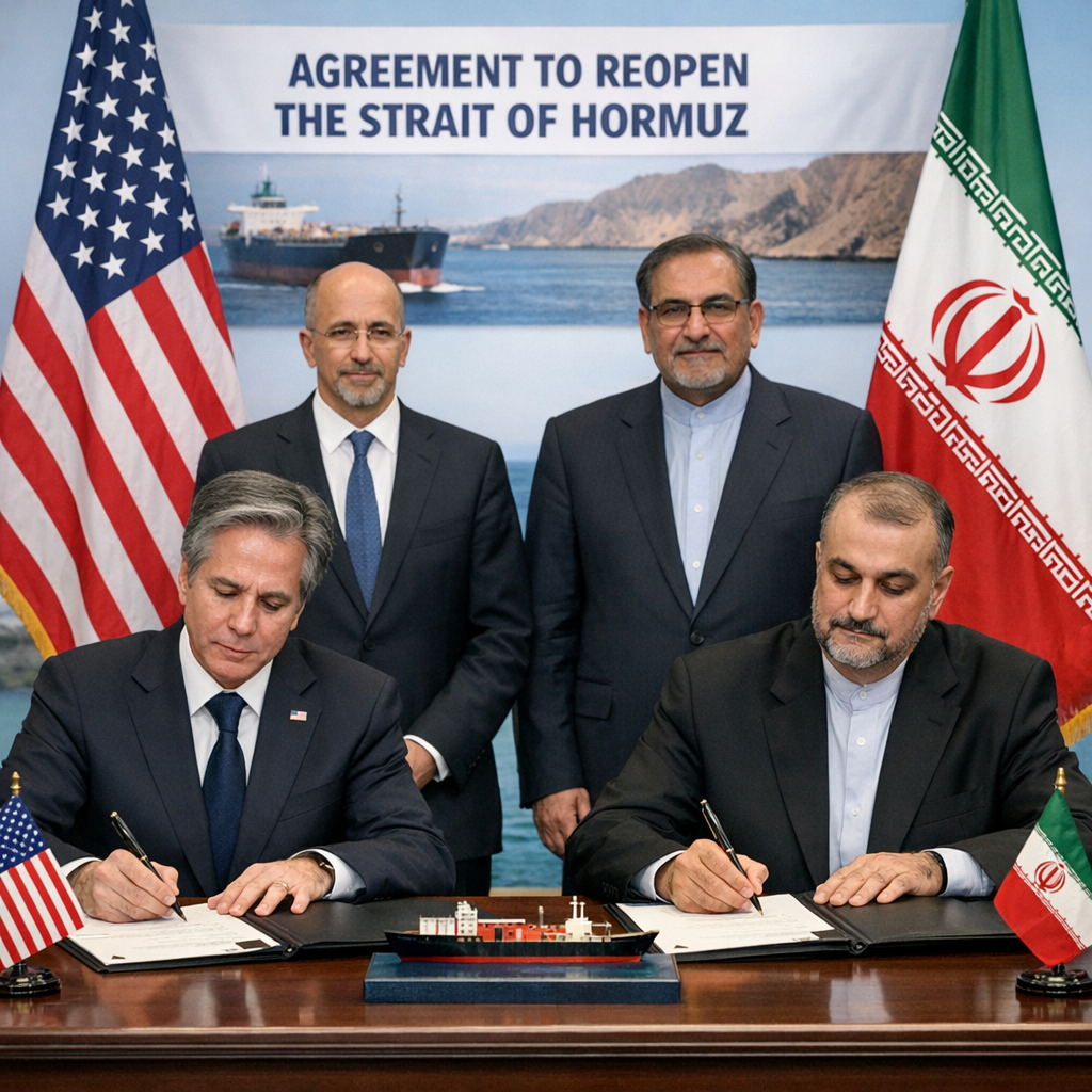 U.S. and Iran Reach Agreement to Reopen Strait of Hormuz